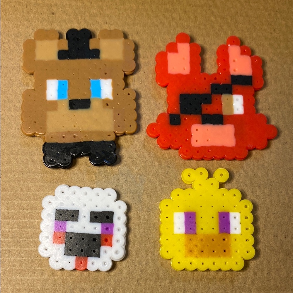 FIVE NIGHTS AT FREDDYS Perler Bead Magnet Set